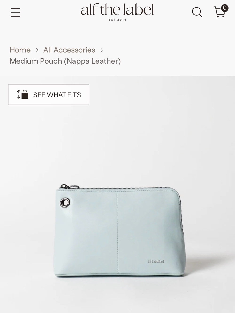 alf the label Nappa Leather Medium Pouch & mini utility - Light Blue/ 5 pcs set - Picture 2 of 3